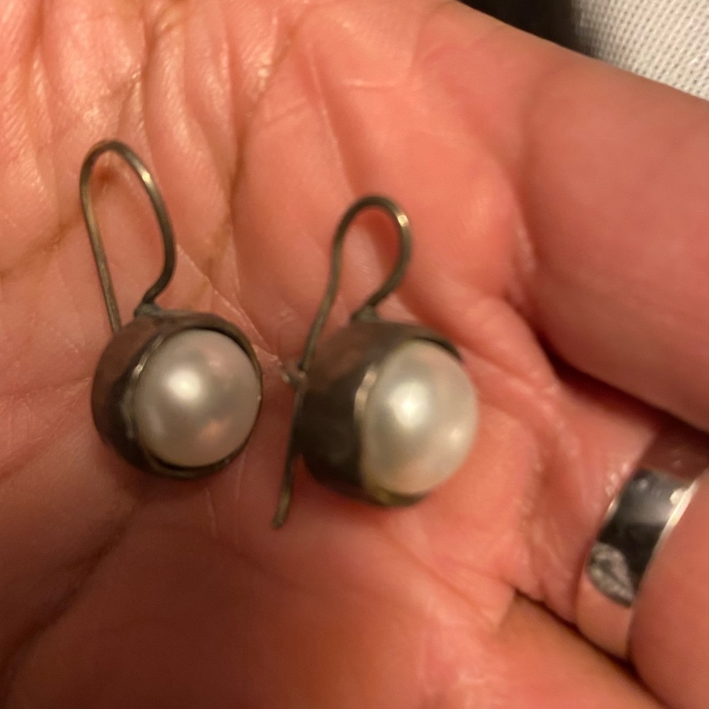 Sterling silver earring marked